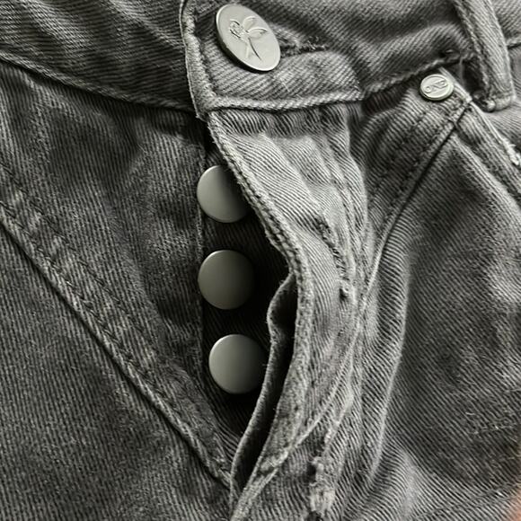 One X OneTeaspoon Black Hawks Denim Shorts Size 24 - Picture 8 of 11